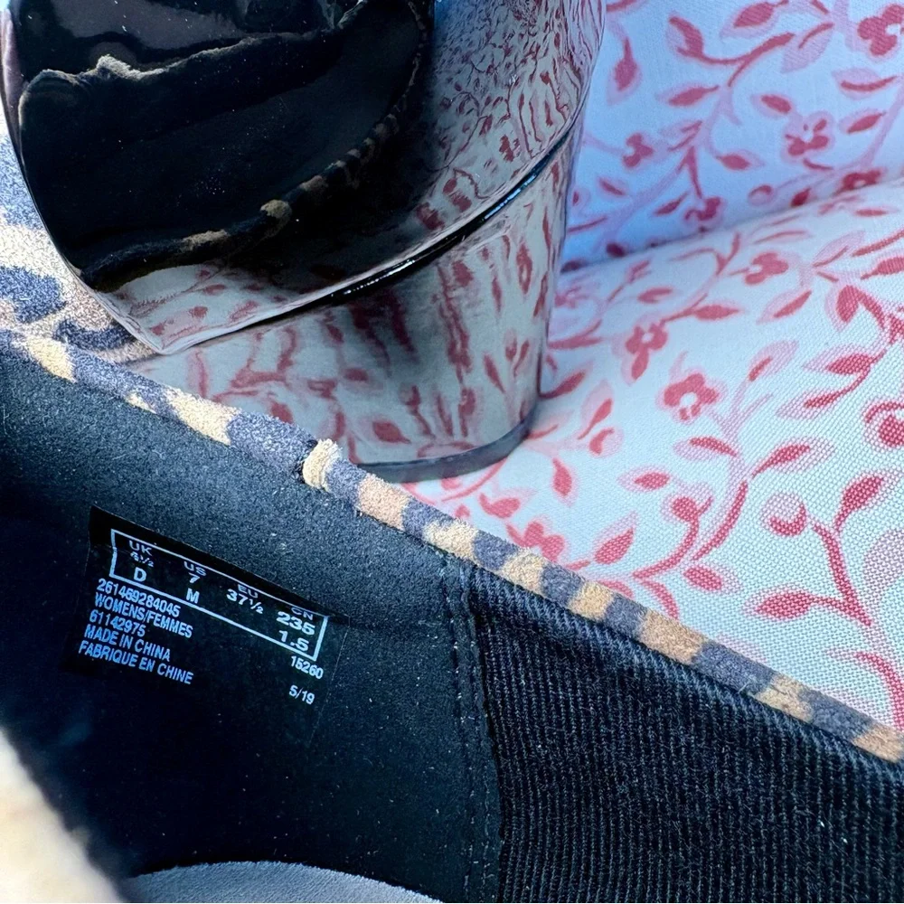 Clarks Leopard Flores Poppy Wedge Pumps